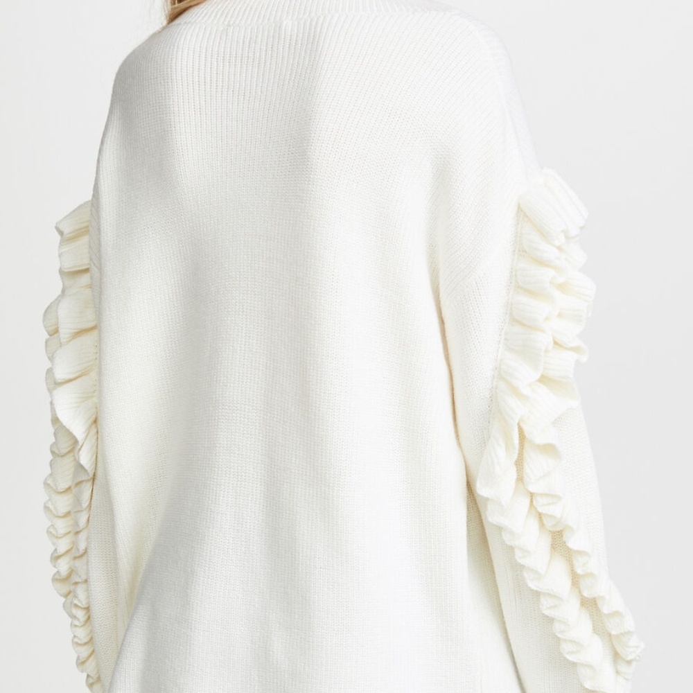 Frame Denim White Ruffle Sweater - Picture 5 of 7